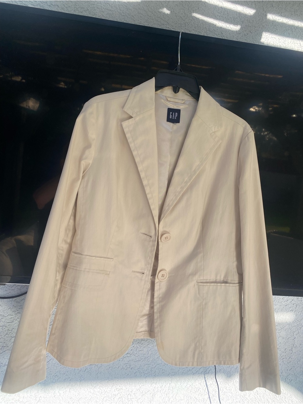 GAP Cream Cotton Two-Button Blazer SZ 6